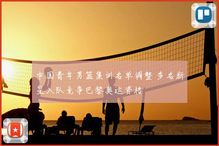 中国青年男篮集训名单调整 多名新星入队竞争巴黎奥运资格