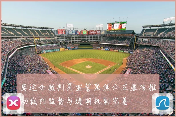 奥运会裁判员宣誓聚焦公正廉洁推动裁判监督与透明机制完善